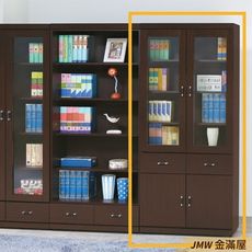 80cm書房書櫃書架 櫥櫃 層架收納整理【金滿屋】北歐工業 置物櫃 玻璃實木-K403-26371