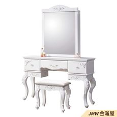 推門式106.5cm化妝台 3.5尺鏡台【金滿屋】歐風法式  梳妝台 台製-J124-01 -