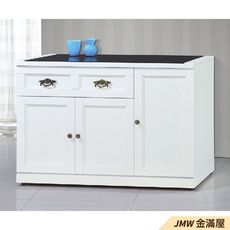 115cm北歐餐櫃收納 實木電器櫃 廚房餐櫥櫃 碗盤架 大理石【金滿屋】尺餐櫃-Q701-5 -