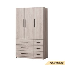 【金滿屋】121cm木心板耐用衣櫃 開門衣櫃-C016-2