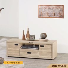 116cm 尺電視櫃【金滿屋】客廳組合長櫃 展示收納櫃 北歐工業風 tv櫃-F211 -