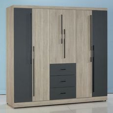 213cm衣櫥-c502-7木心板 推門滑門開門 衣服收納 免組裝 【金滿屋】