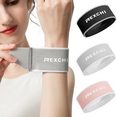 Rexchi 擦汗吸汗運動腕帶 自由調整大小 健身 瑜珈 保護 親膚透氣 穿戴舒適 手腕巾 (1入)