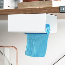 無痕貼紙巾盒  櫥櫃下面紙盒架 櫥櫃門紙巾收納架 衛浴室紙巾架