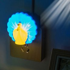 孔雀小夜燈  省電節能LED感應光源燈 省電節能LED感應光源燈 感應燈 光控燈