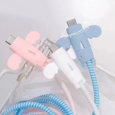 ☆【充電線保護套】手機傳輸線保護套 小天使防折斷保護套 線材保護☆