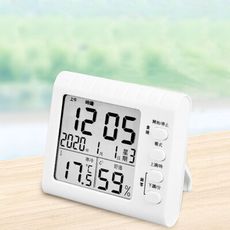 【大螢幕溫濕度計】倒數計時器 室內溫度計 家用溼度計 桌面時鐘 懶人貪睡鬧鐘
