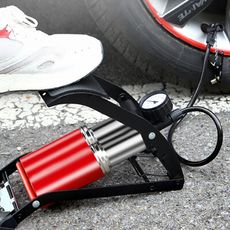 高壓打氣機中號   單筒輪胎腳踩充氣泵 腳踏式打氣泵 自行車機車充氣床籃球游泳圈充氣機
