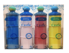 大量現貨 日本Dr.Betta 城堡款 三層奶粉分裝罐 奶粉盒 零食盒 配件盒