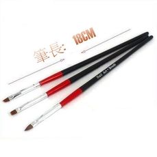 美甲【彩繪 筆 3支一套 黑桿紅身】 指甲 畫花 繪畫 美甲 筆 美甲材料  現貨供應  ~L-13