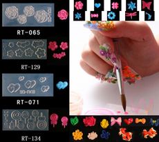 台灣現貨 3D立體雕花模具 50-98 矽膠模具 美甲 雕花模具 水晶模具 美甲軟膜 模具 P2-1