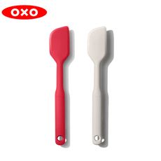 OXO 全矽膠刮刀(小)   燕麥白/紅