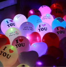 【ZY】派對小物 LED 12寸發光氣球-大愛心 (雙色任選)