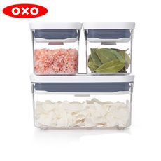 OXO POP 按壓保鮮盒輕巧三件組