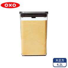 OXO POP 不鏽鋼按壓保鮮盒-大正方4.2L