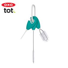 OXO tot 吸管水杯清潔刷組-靚藍綠
