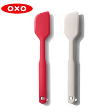 OXO 全矽膠刮刀   燕麥白/紅