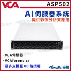 KingNet帝網 ASP502 VCA AI伺服器 提供影像分析 80路授權 人形偵測 破壞檢測