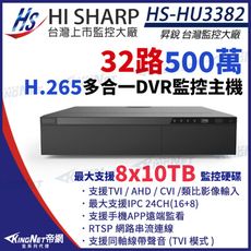 【KingNet】昇銳 HS-HU3382 H.265 500萬 32路主機 16聲 支援8硬碟