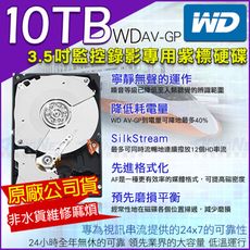 【KingNet帝網】 WD 紫標 10TB 監控硬碟 監控碟 SATA 穩定耐用 3.5吋