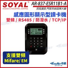 【帝網】SOYAL 茂旭 AR-837-E 雙頻 EM/Mifare TCP/IP 液晶感應讀卡機