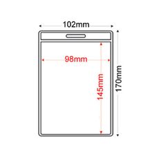 量販200組 TA-046 直式(內尺寸98x145mm) 識別證加鍊條 名牌 工作證 識別證 活動