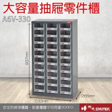 A6V-330H 30格抽屜 樹德專業零件櫃物料櫃 置物櫃 五金材料貴 工具 螺絲 收納