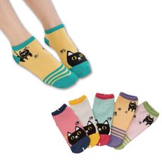 萊卡直版襪 貓咪船型襪 5302 台灣製 貝柔 PB 船襪 短襪