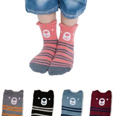 台灣製 條紋小熊 萊卡止滑童襪 5057 兒童襪子 貝柔PB 兔子媽媽
