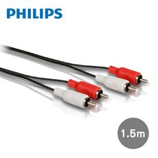 【PHILIPS 飛利浦】 1.5m 2RCA立體音源線(紅白) SWA2521W/10