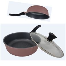 韓國Ecoramic鈦晶石頭抗菌不沾鍋- 20cm小家庭萬用鍋 (含鍋蓋)