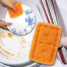 日本熱銷強效超細纖維特殊去汙垢粒子洗碗巾/菜瓜布