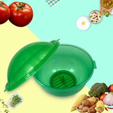 蔬菜瀝乾保鮮收納碗蓋隨機色/瓜果/蔬果碗/水果/瀝乾/保鮮碗
