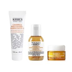 KIEHLS 契爾氏 金盞花基礎保養組(化妝水+精萃亮白水凝霜+植物精華潔面泡泡凝露)【UR8D】