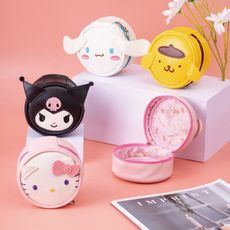 三麗鷗｜Sanrio 滿版印花立體零錢包 耳機收納包 化妝收納包