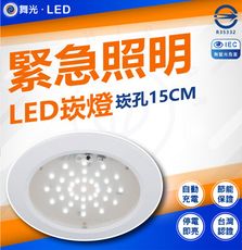 DanceLight 舞光 單入 緊急照明 LED 崁燈 嵌入孔15cm 停電自動亮燈