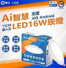 DanceLight 舞光 16W Ai智慧崁燈 支援Ok Google 智慧家庭 調光調色15cm