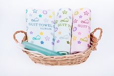 [MIT-TOWEL]鯨魚絨面印花毛巾(無偶氮漂染故無毒 ;採32s/2紗編織 超耐用)