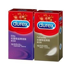 杜蕾斯Durex 超薄12入+超潤滑12入 保險套