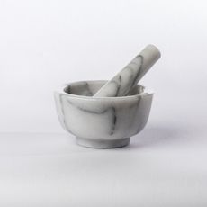 【奇鈺家居】大理石碗型杵臼 (白)