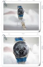 《省您錢購物網》全新~【迪士尼】米奇唐老鴨塗鴉漫畫夜光指針造型錶