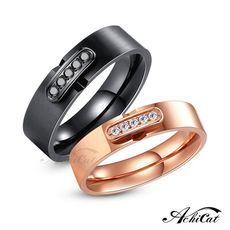 AchiCat 情侶戒指 珠寶白鋼戒指 珍愛幸福 對戒 單個價格 情人節禮物 A5024