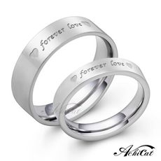 AchiCat 情侶對戒 白鋼戒指 永恆戀情 LOVE 單個價格 A8023