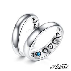 AchiCat 情侶戒指 925純銀戒指 真愛恆久 愛心戒指 情人對戒 單個 情人節 AS20008