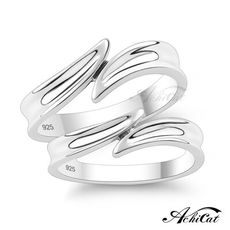 AchiCat 情侶戒指 925純銀戒指 相伴到老 情人對戒 尾戒 單個價格 情人節禮物AS9015