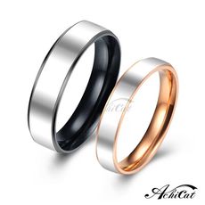 AchiCat 情侶戒指 白鋼戒指 情深戀曲 素面戒指 對戒 單個價格 A8001