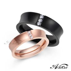 AchiCat 情侶戒指 珠寶白鋼戒指 生世相愛 對戒 單個價格 情人節禮物 A614