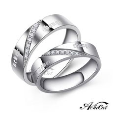 AchiCat 情侶戒指 珠寶白鋼戒指 堅定諾言 對戒 單個價格 情人節禮物 A516