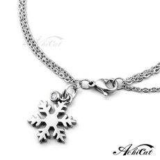 AchiCat 鋼手鍊 珠寶白鋼 晶亮雪花 單鑽手鍊 女手鍊 生日禮物 聖誕禮物 B588