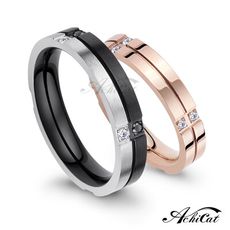 AchiCat 情侶戒指 珠寶白鋼戒指 浪漫情緣 對戒 尾戒 單個價格 情人節禮物 A3075